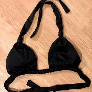 Vitamin A Black Tie Bikini Triangle Top